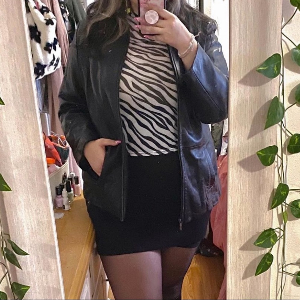 Liz Claiborne Leather jacket plus size 2X with zipper